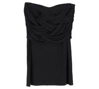 ESCADA Women's Preloved Weave-Effect Tube Top in Black Cotton | Size: 34