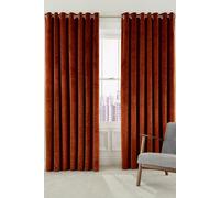 Helena Springfield Escala Lined Curtains 66" x 54", Copper