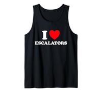 Escalator Heart Funny Cute Favorite Moving Stairs Mall Fan Tank Top