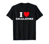 Escalator Heart Funny Cute Favorite Moving Stairs Mall Fan Value Graphic T-Shirt, Men, Black, M