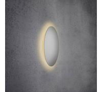 Escale Blade LED wall light, matt silver, Ø 44 cm