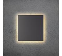 Escale BLADE Q LED wall light, anthracite, 34 x 34 cm, metal, dimmable