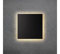 Escale BLADE Q LED wall light, black, 34 x 34 cm, metal, dimmable