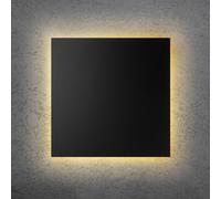 Escale BLADE Q LED wall light, black, 44 x 44 cm, metal, dimmable