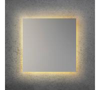 Escale BLADE Q LED wall light, matt silver, 44 x 44 cm, metal, dimmable