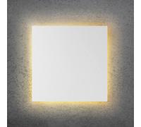 Escale BLADE Q LED wall light, white, 44 x 44 cm, metal, dimmable