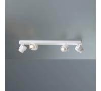 Escale BRUSH LED spotlight, white, 70 cm, 4-bulb metal, dimmable, 2,700 K