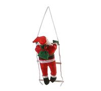 Escalera De Papá Noel - Papá Noel Trepador Animado | Mini Muñeco Trepador Colgante Festivo Con Cuerda, Figura De Actividad Con Cortina, Decoración De Escalera Colgante Para Chimenea, Decoración Navide