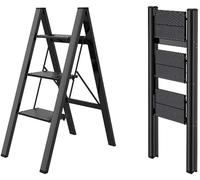 Escalera de Tijera for el hogar Plegable Multifuncal for Interiores de Doble Uso de aleación de Aluminio