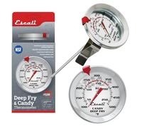 Escali AHC1 NSF Certified Candy/Deep Fry/Confection Thermometer with Extra Dial, 5.5" Probe, Silver