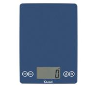 Escali Arti Glass Food Scale Digital Countertop Kitchen, Baking and Cooking Scale with Nutrition and Calorie Counter, 15-Pound Capacity, 9" x 6.5" x .75", Blue Mirage