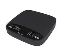 Escali Versi Coffee Scale with Timer, Weigh up to 6.6 lbs / 3,000 Grams, Rechargeable - Black, Standard
