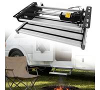 Escalón Plegable Aleación Aluminio 12 V para Caravana Una Sola Capa 484mm Retráctil con Luz LED para Autocaravanas Y Caravanas. Entrada Y Salida Seguras