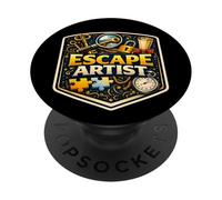 Escape Artist Escape Room Master Lover Enthusiast Funny Joke PopSockets Adhesive PopGrip
