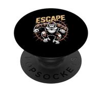Escape Bold Gorilla Breaking Through Spiked Cage PopSockets Adhesive PopGrip