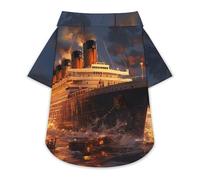 Escape from Boat The Titanic Cute Dog Shirt Soft Cozy Pet T-Shirts Pullover Cat Clothes