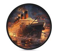 Escape from Boat The Titanic Fashion Wall Clock 10" Silent Non Ticking Quality Quartz for Home Office