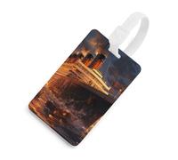 Escape from Boat The Titanic Funny Luggage Tag with ID Name Card Stylish Suitcase Labels Baggage Bag Tags