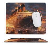 Escape from Boat The Titanic Funny Mouse Pad Desk Mat Stylish Mousepad for Gaming Office Home Work