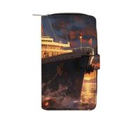 Escape from Boat The Titanic Funny Wallet Credit Card Holders Large Handheld Coin Pockets Bag