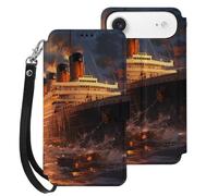 Escape from Boat The Titanic Stylish Flip Phone Cases Cover Compatible with iPhone 17/17 Air/17 Pro/17 Pro Max