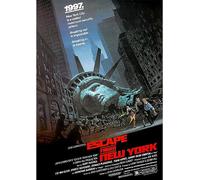 Escape From New York (1981) Movie Poster Framed or Unframed Glossy Poster (A4-210 × 297 mm Framed)