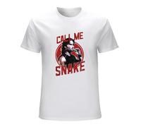 Escape from New York Call Me Snake Plissken T-Shirt Graphic Printed Mens White Mens Unisex Tee L