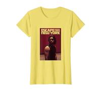 Escape from New York Snake Plissken Still T-Shirt, Women, Lemon Yellow, Large