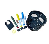 Escape From Tarkov Death Shadow Mask Tactical Cosplay Prop Durable Composite Black One Size (Mask Bundle)