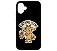 Escape GOAT Escape Room Lover Pun Scapegoat Wordplay Joke Case for iPhone 16 Plus