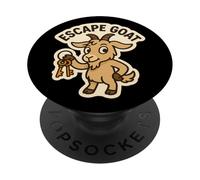 Escape GOAT Escape Room Lover Pun Scapegoat Wordplay Joke PopSockets Adhesive PopGrip