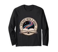 Escape Into A Book Fantasy Reading Lover Galaxy Long Sleeve T-Shirt