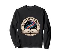Escape Into A Book Fantasy Reading Lover Galaxy Sweatshirt