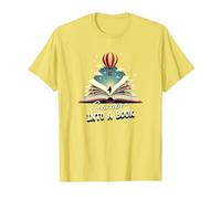 Escape Into A Book: Magical Reading Adventure T-Shirt, Men, Lemon, L