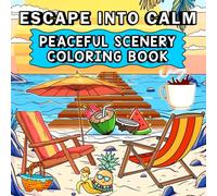 Escape into Calm: Peaceful Scenery Coloring Book: A Bold and Easy Coloring Book for Kids, Teens, Adults, and Seniors to Relax, Create, and Dream (Whimsy Escapes: A Calming Coloring Journey)