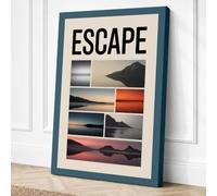 Escape: Minimal Landscapes Canvas Wall Art Print 24x16 Inch