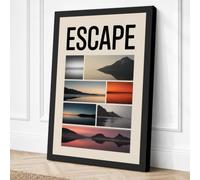 Escape: Minimal Landscapes Canvas Wall Art Print 24x16 Inch
