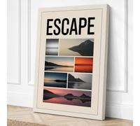Escape: Minimal Landscapes Canvas Wall Art Print 36x24 Inch