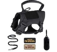 Escape-Proof Adventure Tactical Cat Harness & Leash Set with Handle for Walking Escape Proof Adjustable Large Cat Vest Harness with embroidery, Easy to Control (C)