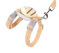 Escape Proof Cat & Dog Harness & Leash - Outdoors Walking Travel Kitten Harness - M Yellow