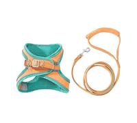 Escape Proof Cat Harness and Lead Set, Adjustable Reflective Cat Harness, Soft Breathable Mesh Vest Style Cats leash for Walking, Easy Wear Kitten Harness for Large Medium Small Cats (Green, S)
