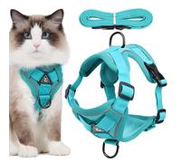 Escape Proof Cat Harness Anti-Escape Adjustable Reflective Strips | Reflective Cat Walking Harness Breathable Soft Cats Small Dogs