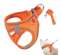 Escape Proof Cat Harness | Soft Mesh Vest with Reflective Safety Stripes | Vest for Puppies, Small Dogs, Pets, Collar for Safety Training, Walking, Travel, Hiking, Backpacking, Outdoor Adventures