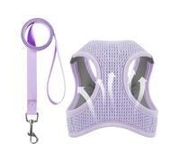 Escape Proof Cat Harness, Step-In Reflective Mesh Jacket, Breathable Lightweight Kitten Harness, Adjustable Size, Ideal for Outdoor Walking, Travel, Safety, All Pet Types
