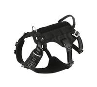 Escape Proof Pet Harness No Pull Adjustable Soft Padded Vest Service Dog Handle Climbing(Black,XL-chest 81-107CM)