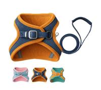 Escape-proof Vest Style Cat Harness and Leash, Soft Breathable Cozy Mesh Vest Style Cat Harness and Leash, Adjustable, Easy Wear Outdoor Harness for Small Medium Cats (Powder Blue,XL)