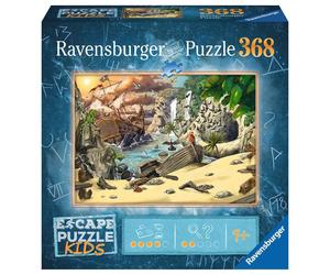 Escape Puzzle Kids Pirates Peril 368pce Jigsaw, 6 Mathematical Riddles Hidden