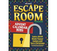 Escape Room Advent Calendar: Solve All 24 Brain Teaser Games and Save Christmas. An Entertaining Activity for the Whole Family. Puzzle Book for Adults and Children Aged 8 and Up (Color Edition)