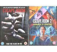 Escape Room Complete 1-2 Collection 1. Escape Room 2. Escape Room 2 - Tournament of Champions - 2 movies dvd collection