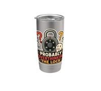 Escape Room Puzzle Lover Clue Solver Humor Stainless Steel Insulated Tumbler
